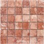 5x5cm Tezgah Arası Pembe Traverten Doğal Taş Mozaik- DT1570